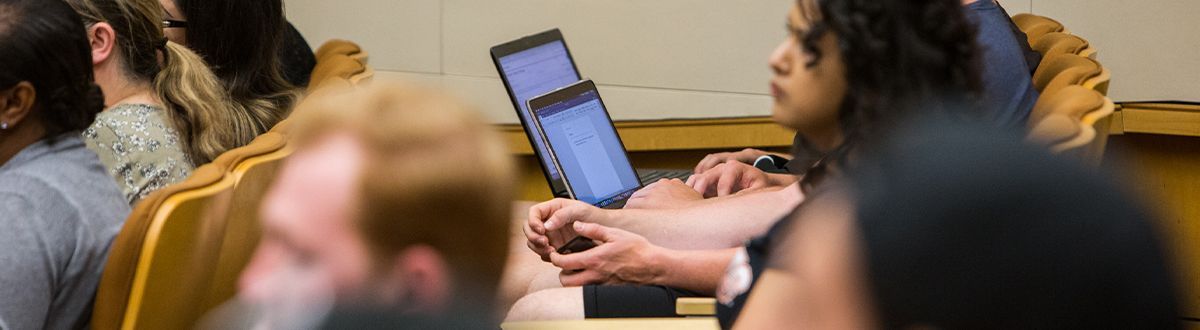 Students sitting in classroom 