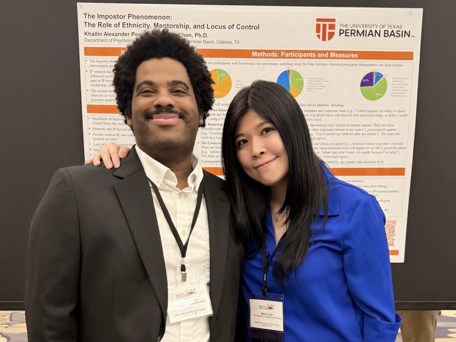 Dr. Chen and student at Recent National and Regional Conference Presentation