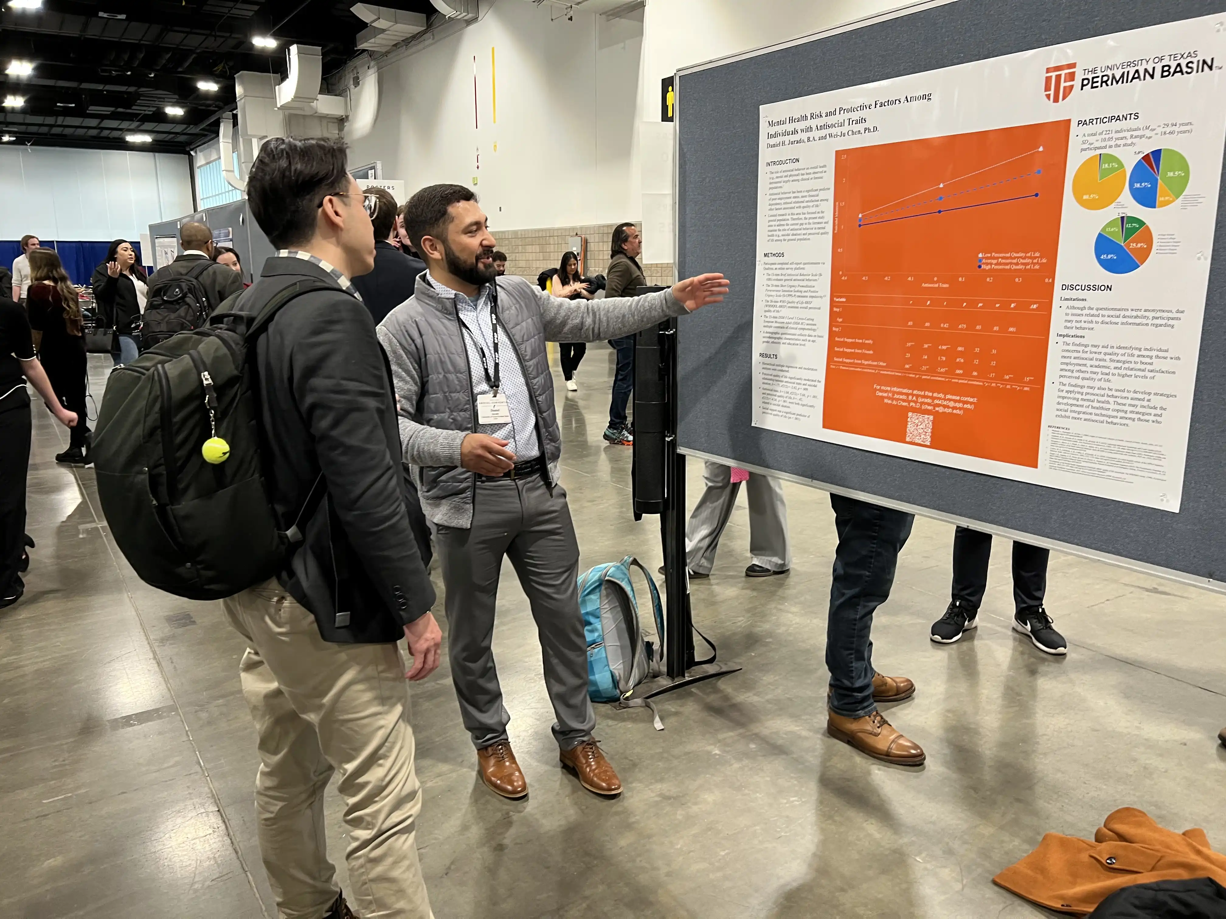 students presenting their research at the Society for Personality and Social Psychology Annual Convention