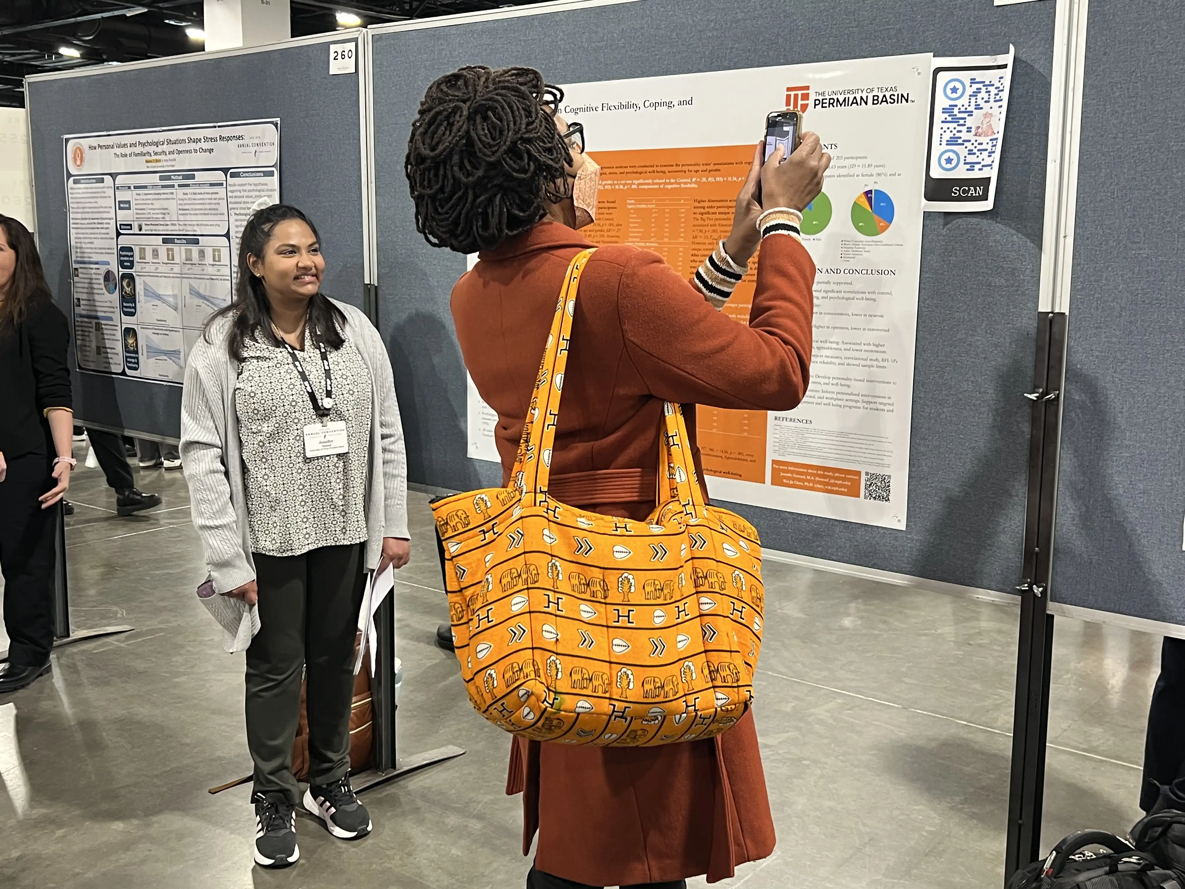 students presenting their research at the Society for Personality and Social Psychology Annual Convention