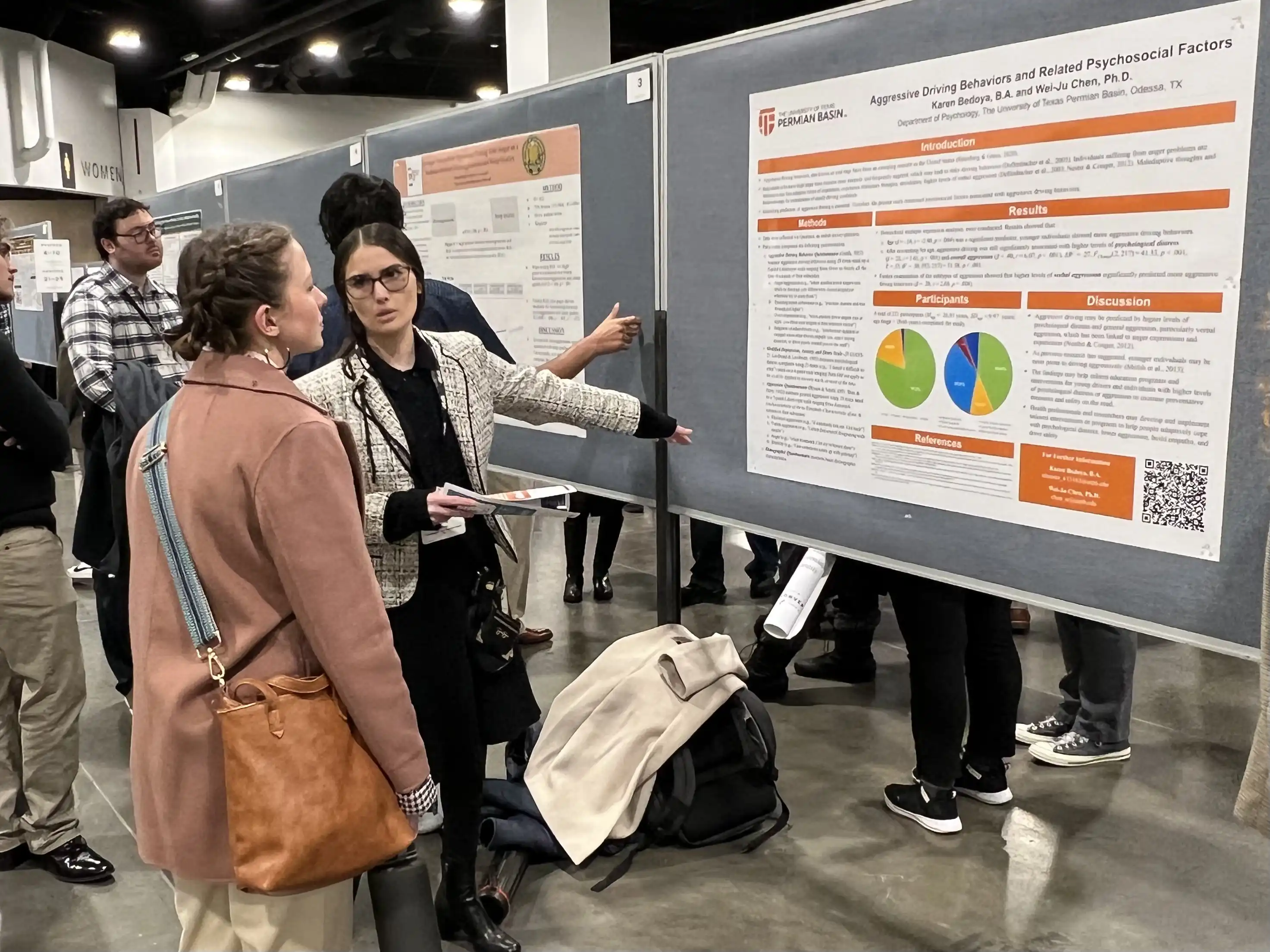 students presenting their research at the Society for Personality and Social Psychology Annual Convention