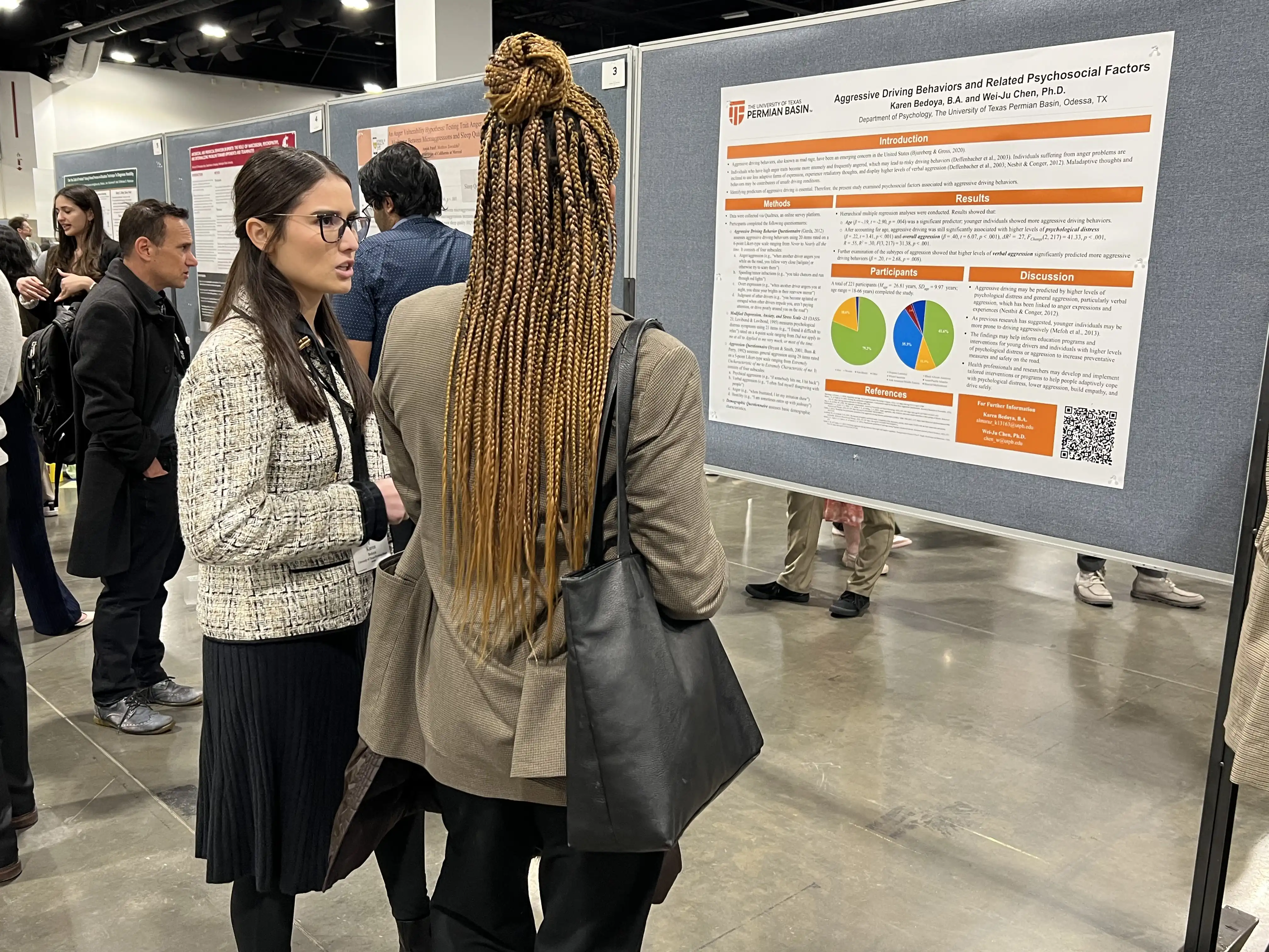 students presenting their research at the Society for Personality and Social Psychology Annual Convention