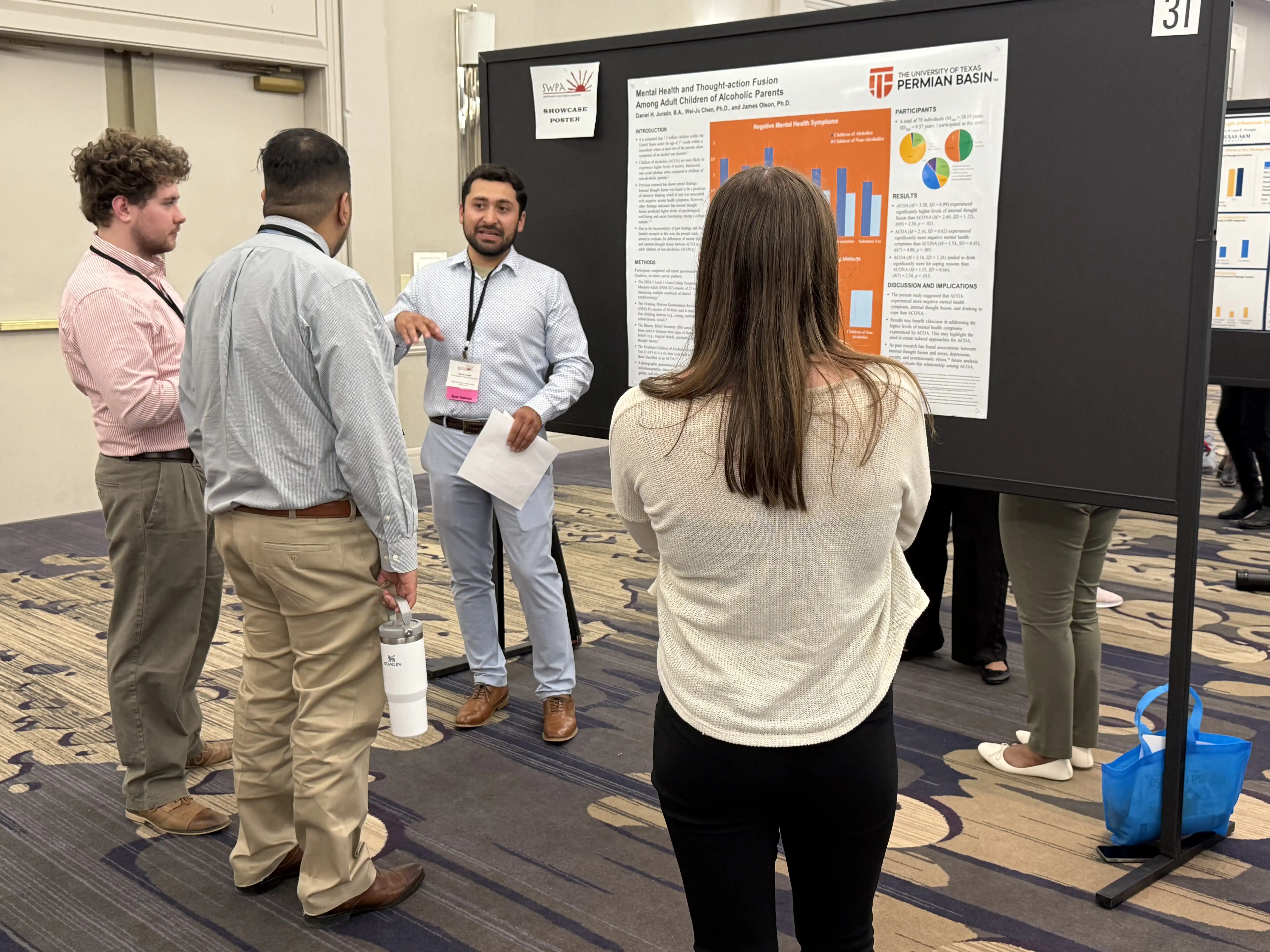 graduate students presenting their research at SWPA Convention