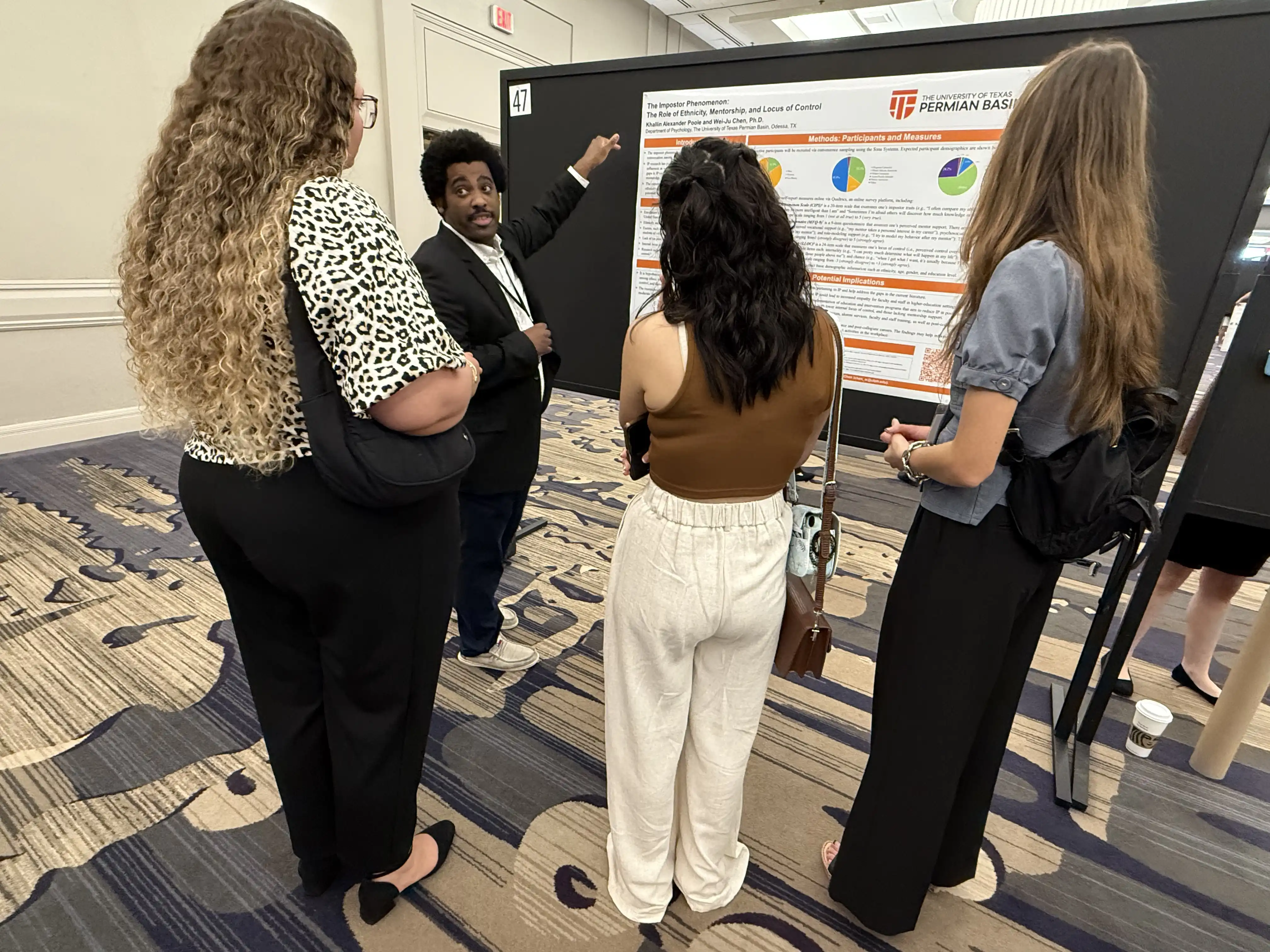 graduate students presenting their research at SWPA Convention