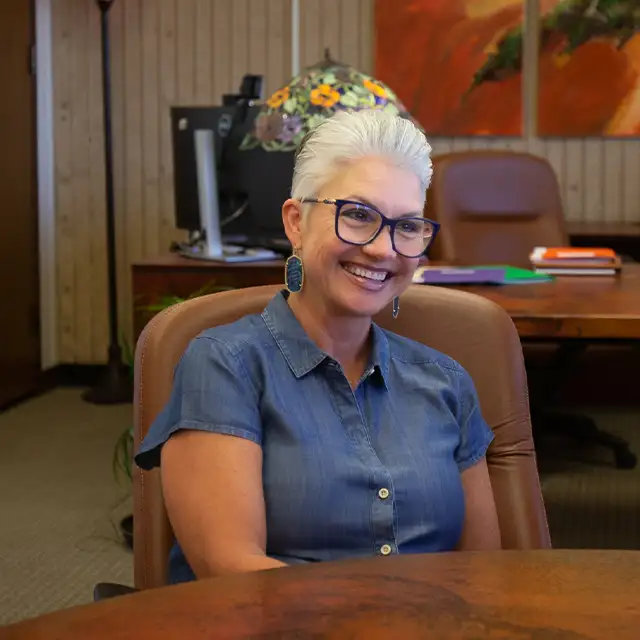 Dr. Woodley in her office