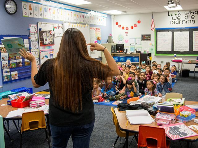 Teaching an elementary school class