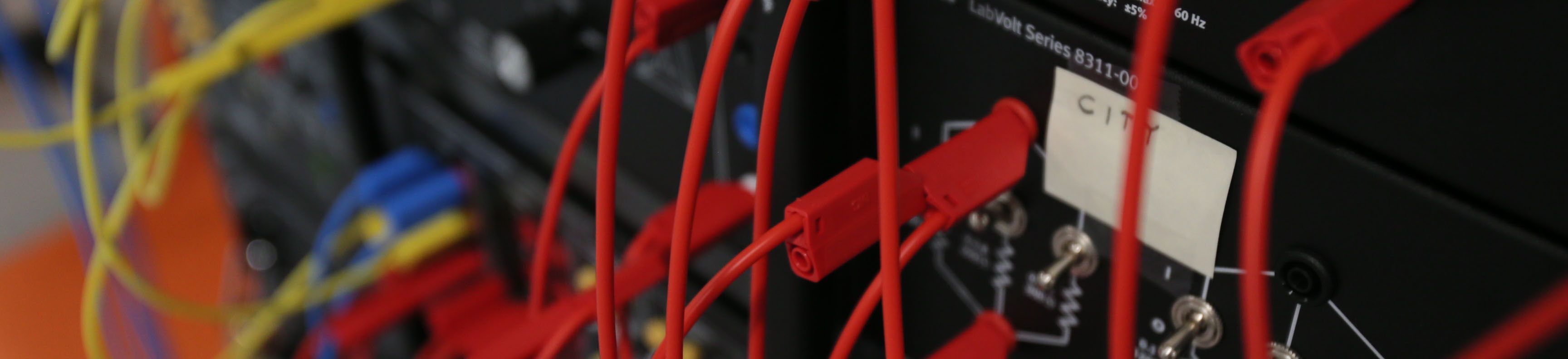 Wires in the back of an electrical machine