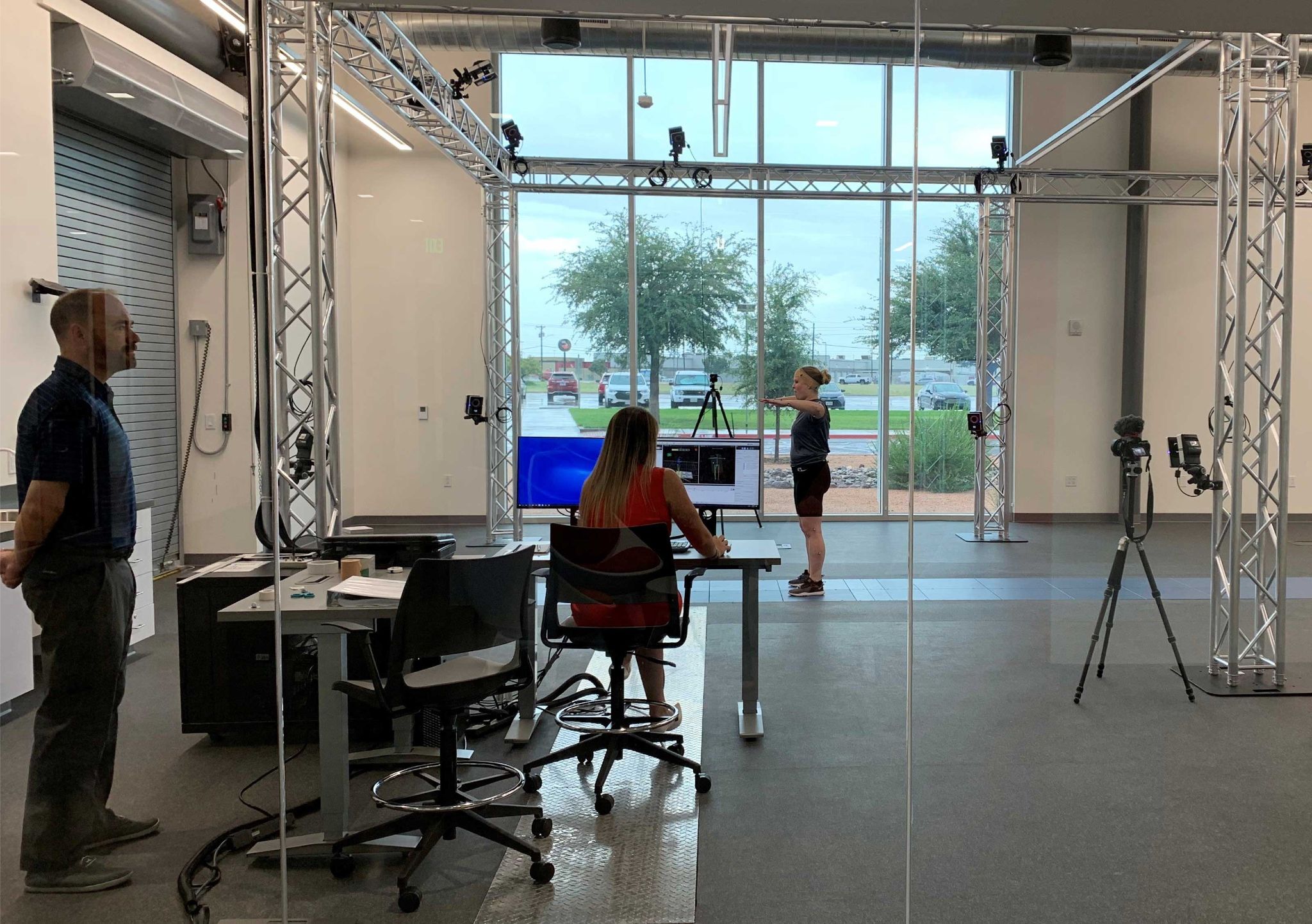 Biomechanics lab being used 