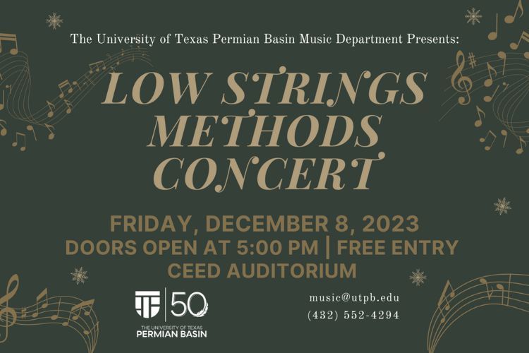 Folleto del concierto Low Strings Methods