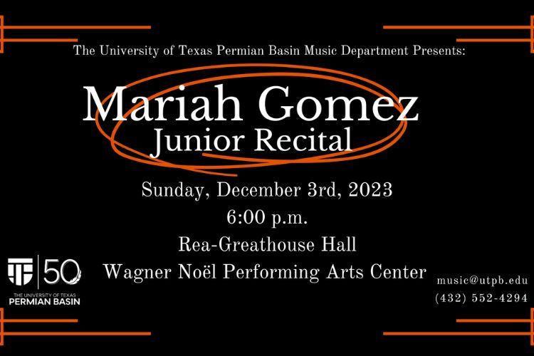 Mariah Gomez - Junior Recital, guitar Flyer 