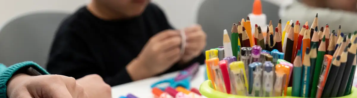 counselor and child during play therapy