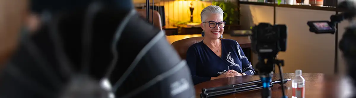 Dr Woodley in her office