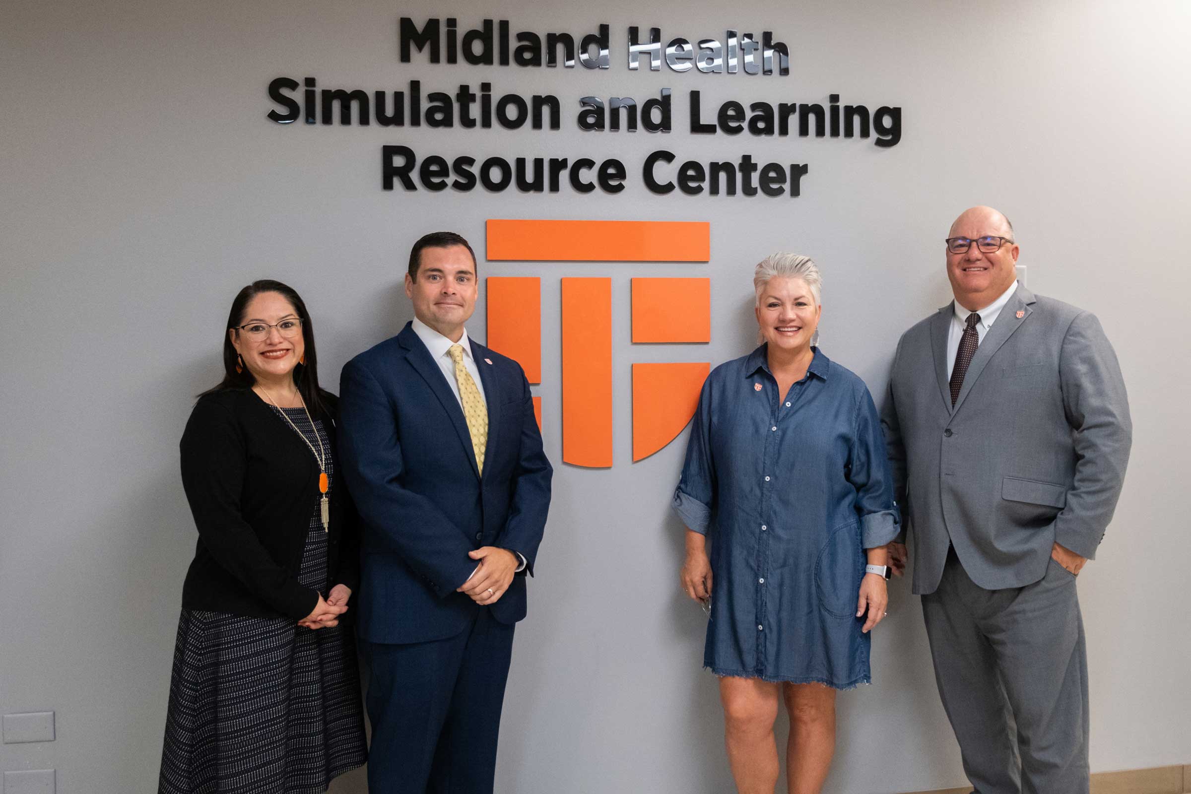 Midland Health SLRC naming ceremony with UTPB leadership and Midland Health leadership