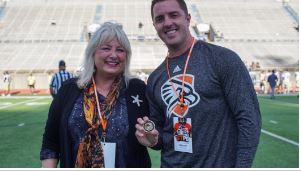 Darden and Bush at Football game