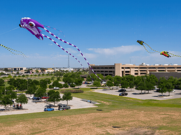 Cometas volando sobre el campus