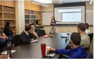 Image of STEM teacher giving presentation