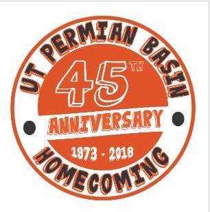 Imagen del logotipo del regreso a casa de la Cuenca Pérmica de UT: 45.º aniversario, 1973-2018