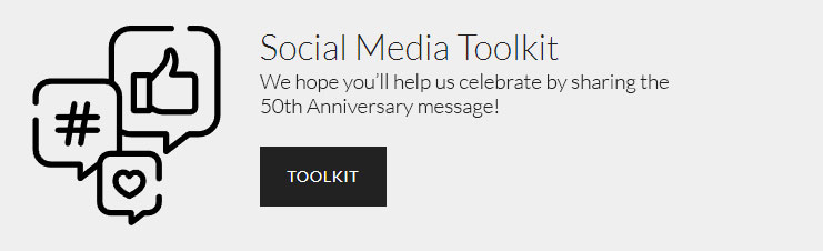 Kit de herramientas de redes sociales para el 50 aniversario