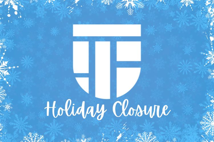 snow background and UTPB logo