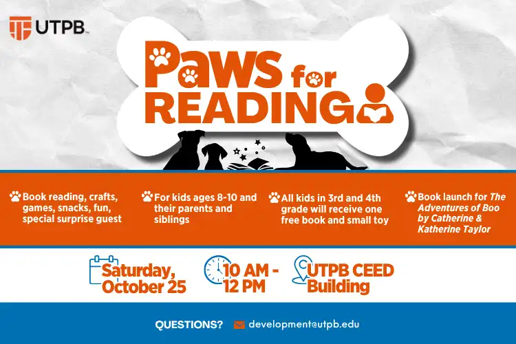 Paws for Reading event hosted at UTPB Ceed Building October 25.