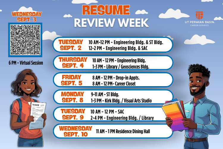 Career and Intern Fair Event Calendar - all details included in body copy