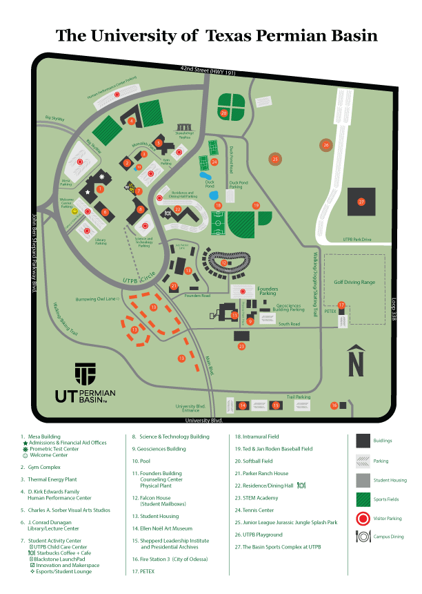 Mapa del campus de UTPB