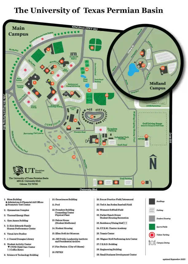 UTPB Map layout