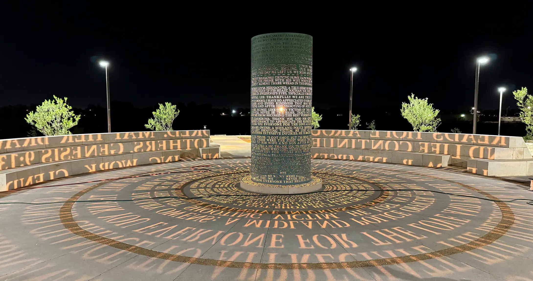 New Bright Star Memorial at night