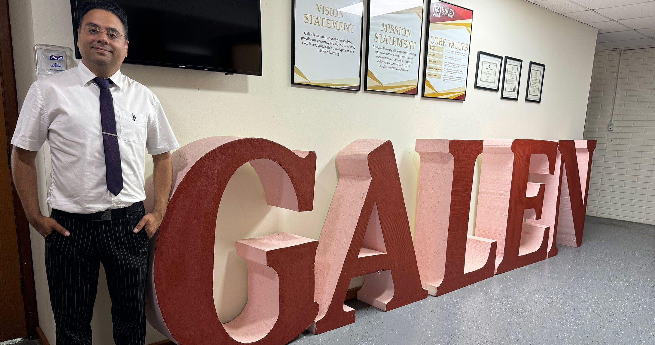 UTPB Professor Davoodi at Galen University in Belize