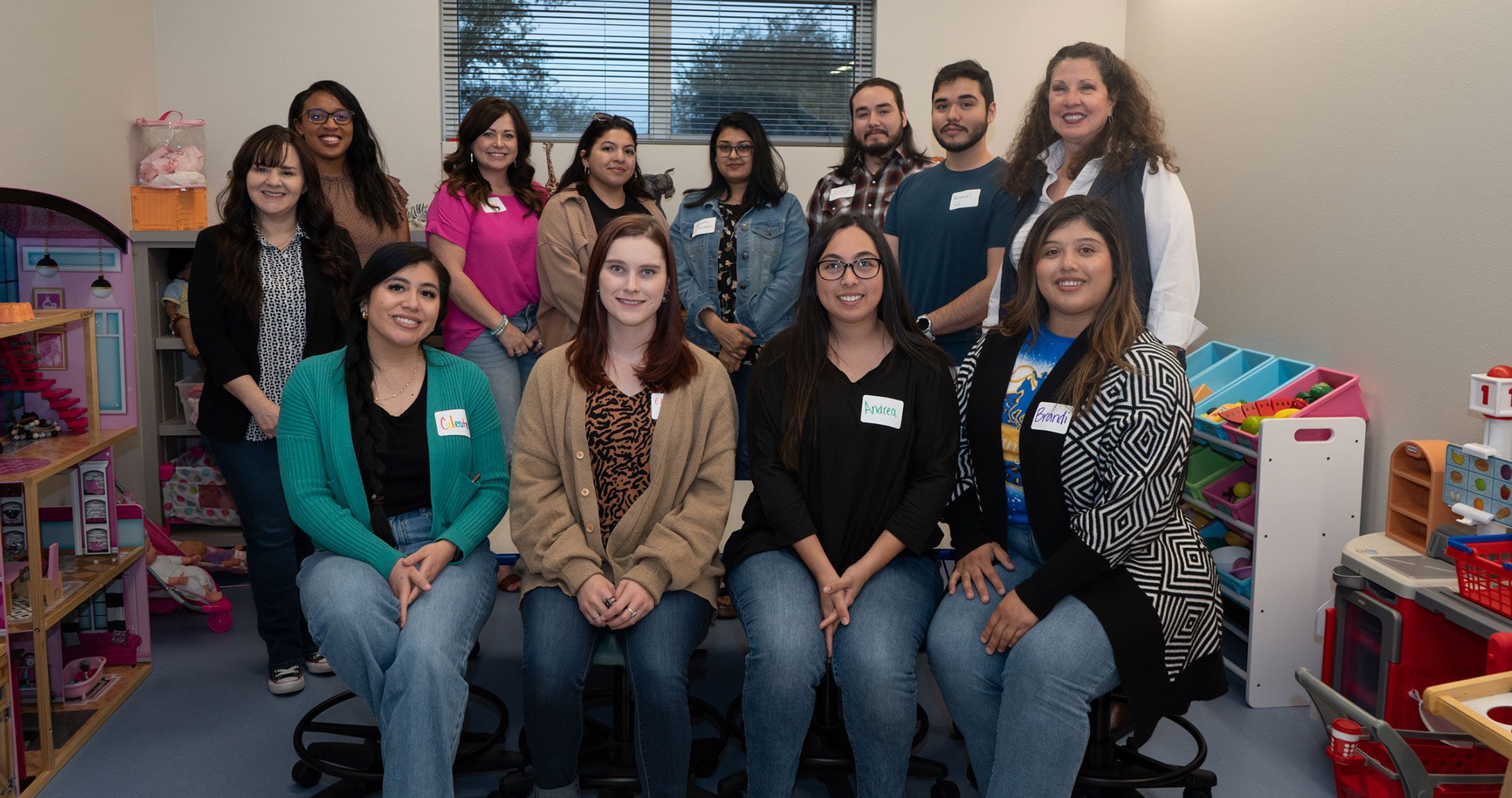 Play Therapy students posing for picture at High Sky Children's ranch