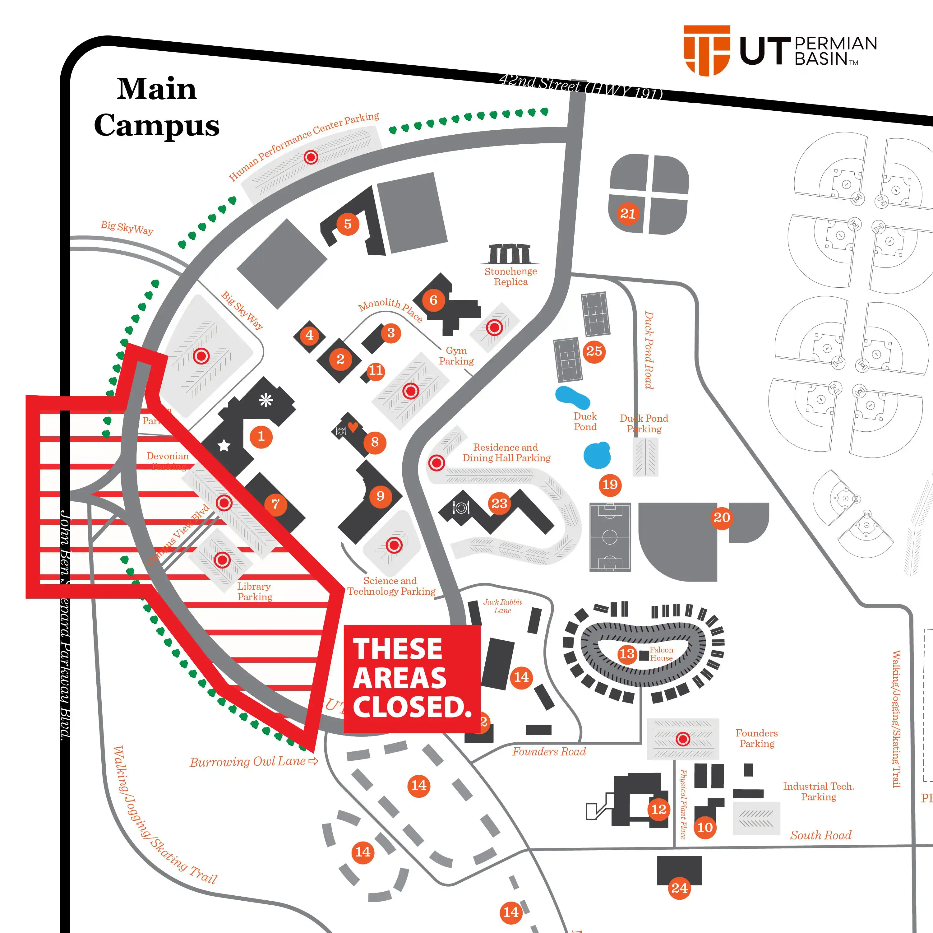 Map Campus Closures