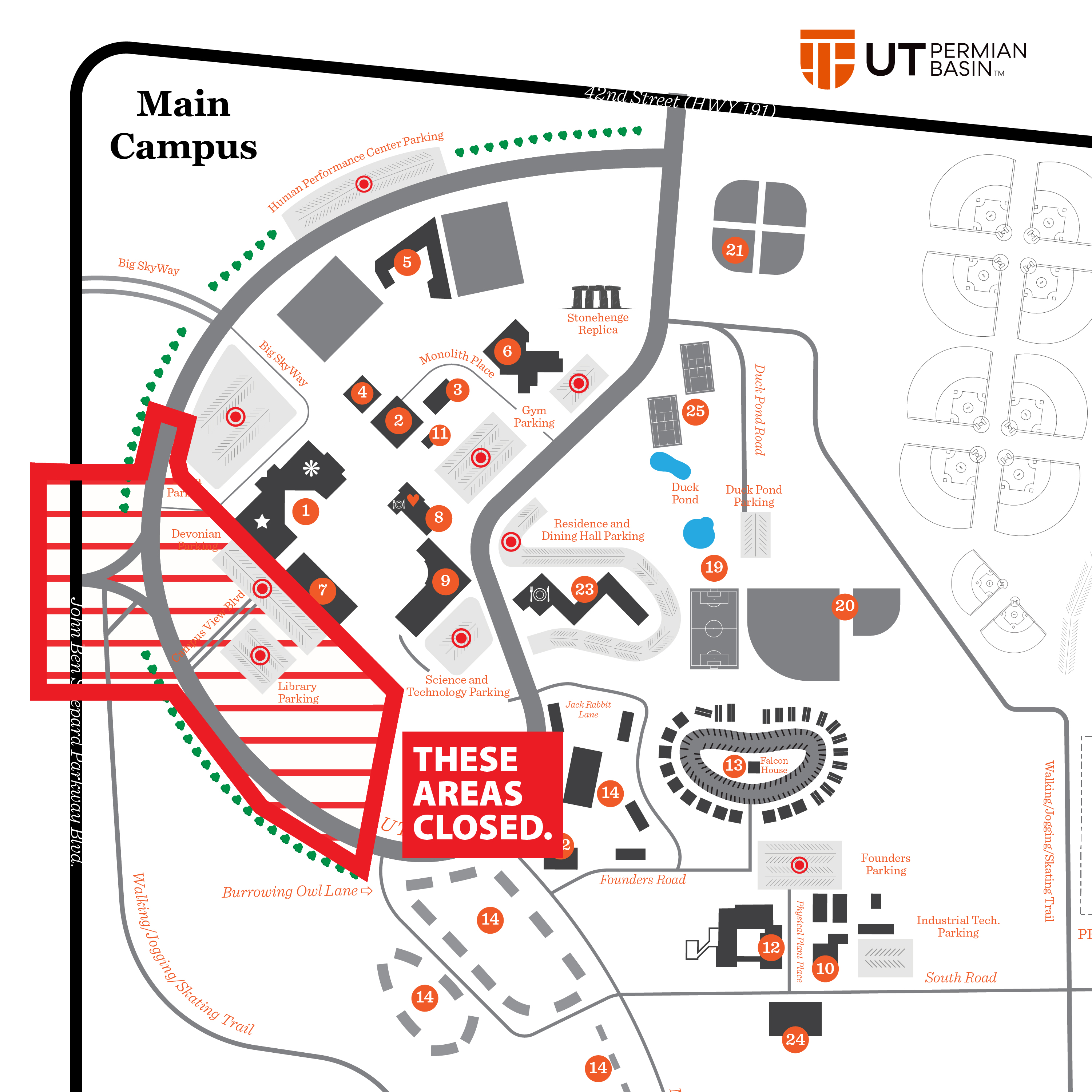 Map Campus Closures