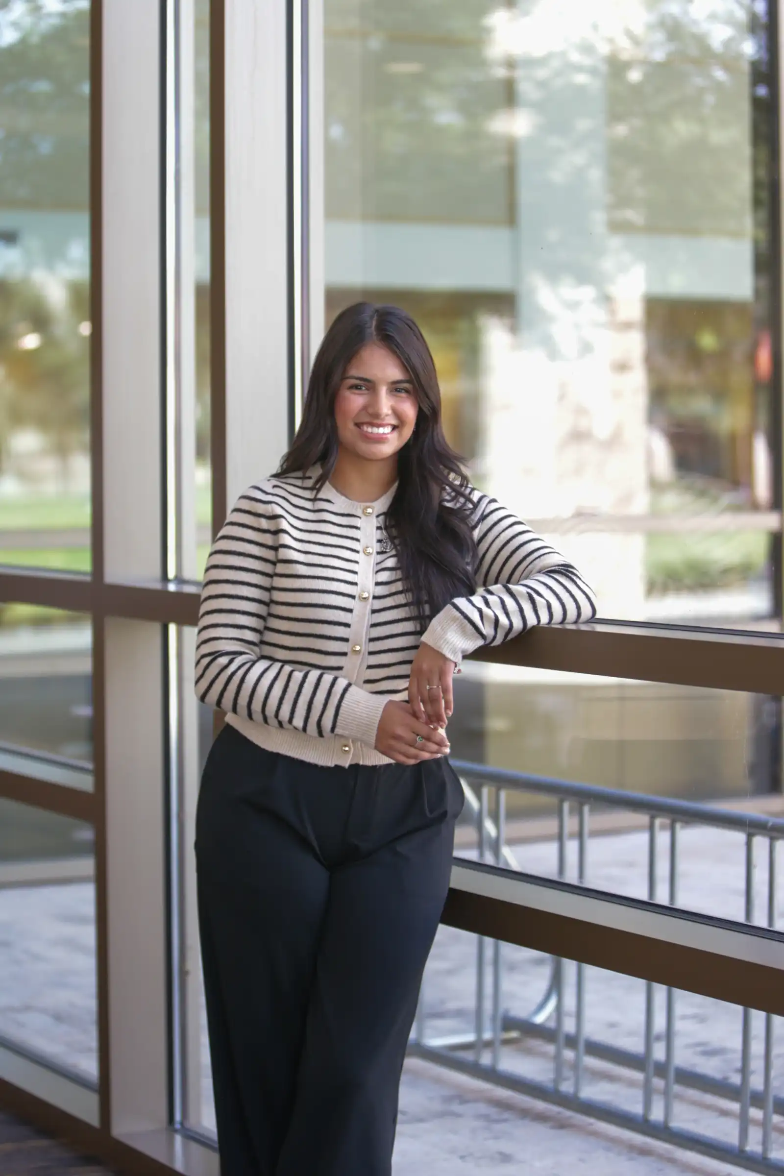 Suzette Trujillo at UTPB's library. 