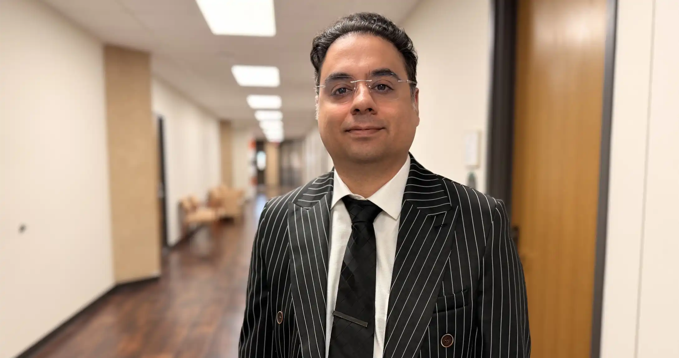 Amin Davoodi, Assistant Professor of Bilingual/ESL Education, on UTPB's campus. 