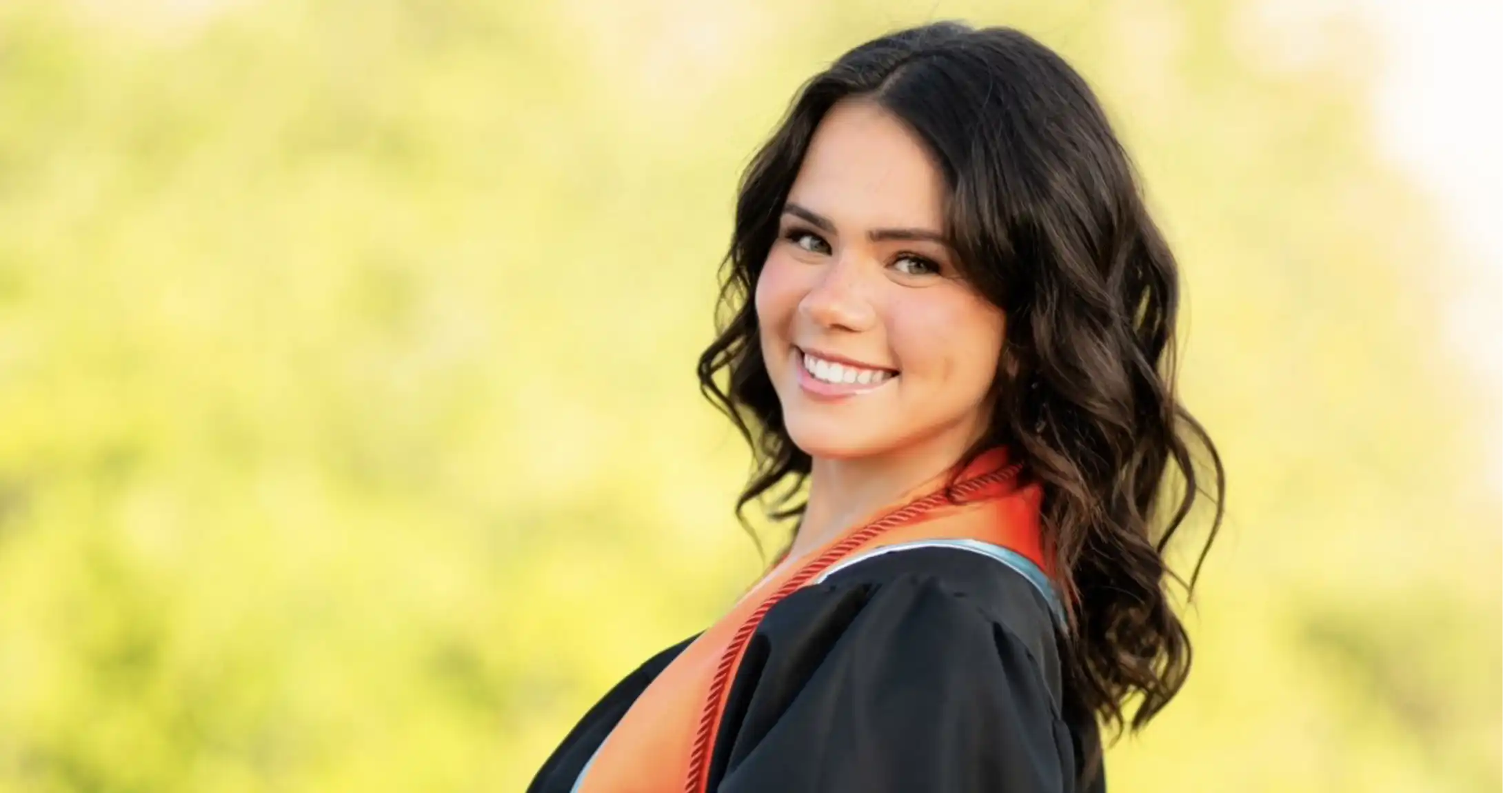 Franzi Piefke wearing her UTPB regalia. 