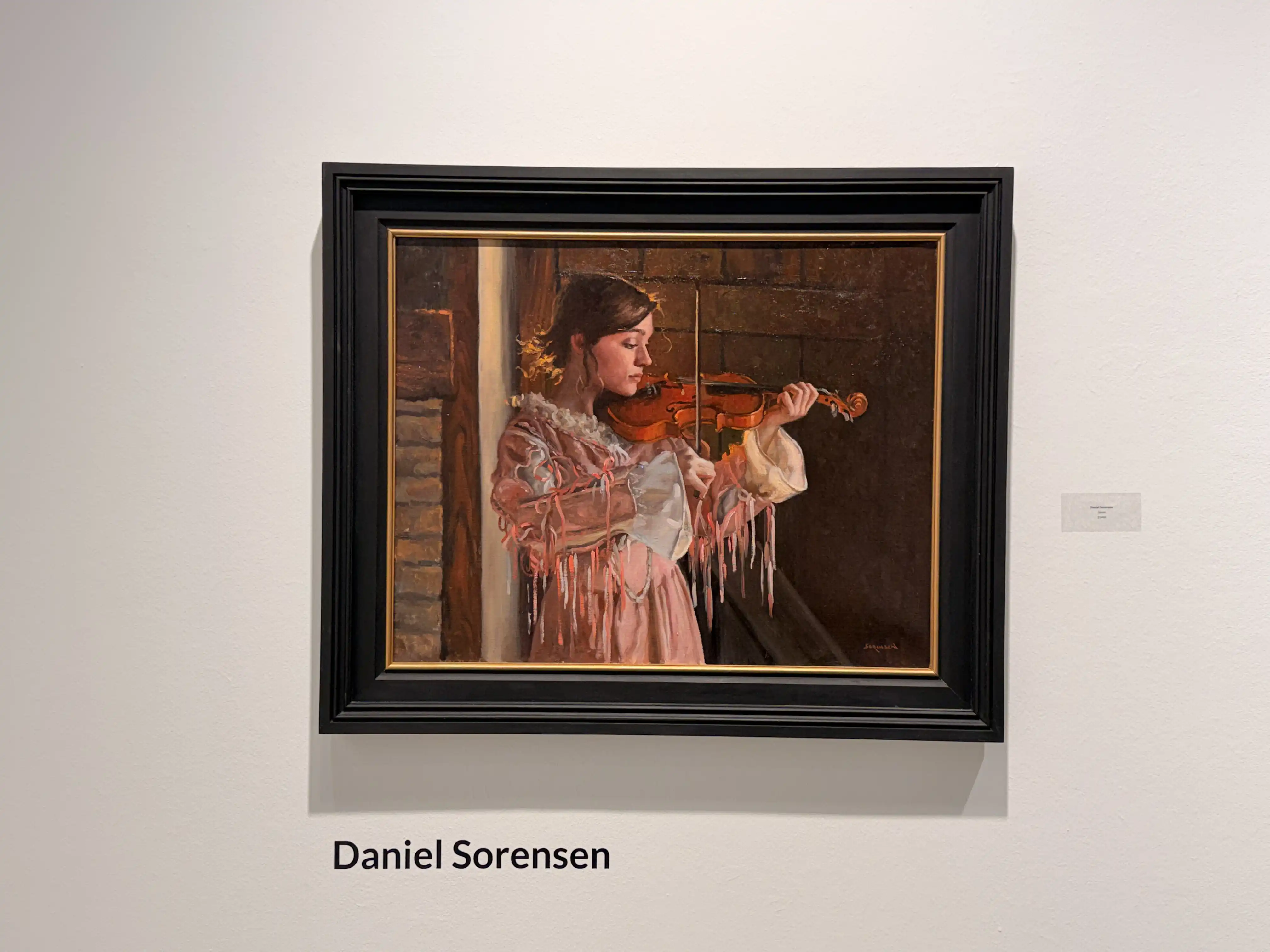 Daniel Sorensen's artwork at the on-campus gallery. 