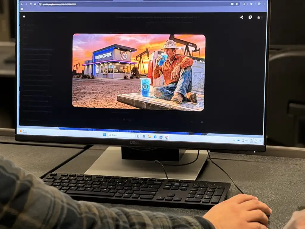 Falcons using AI in their Principles of Marketing class.