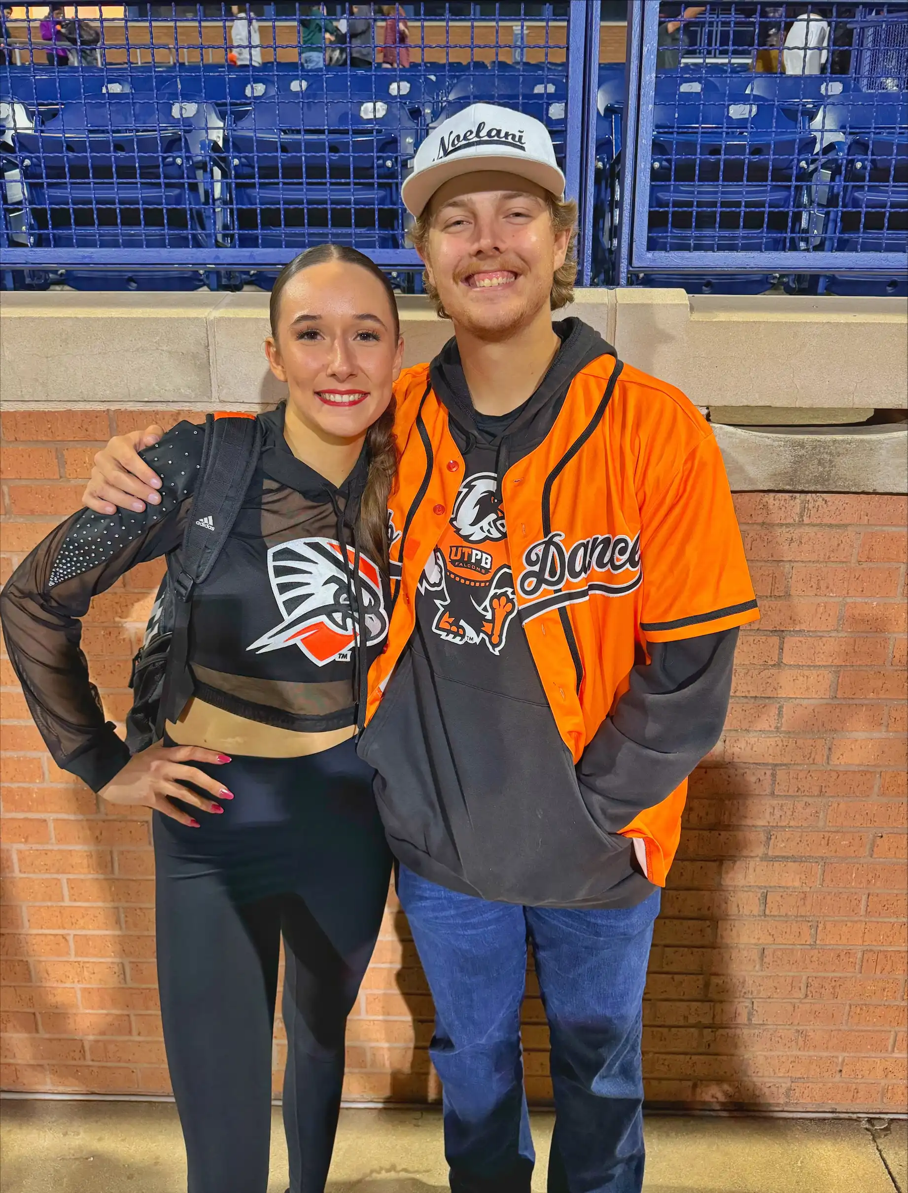 Noelani and Thomas at a UTPB Baseball game. 