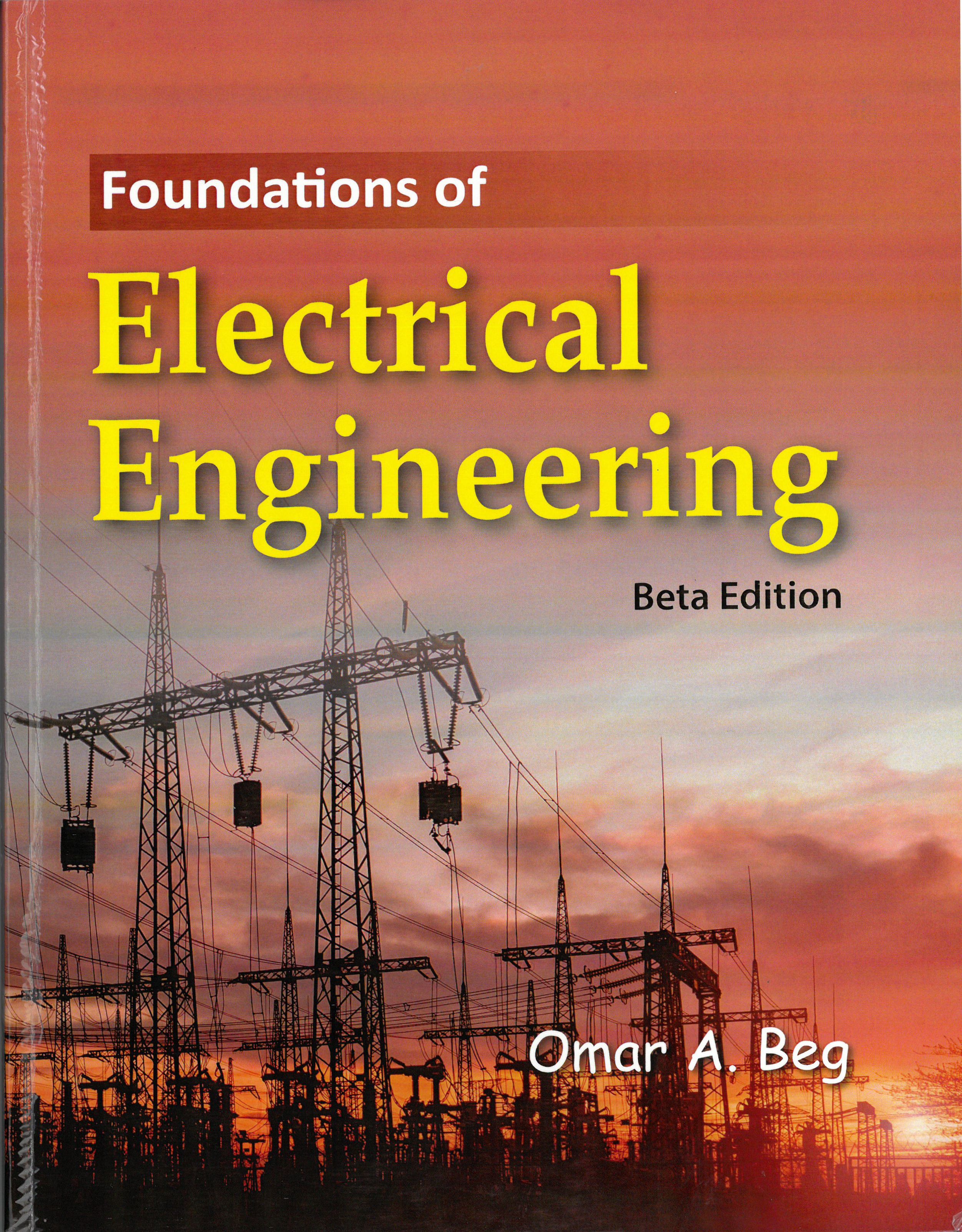 Fundamentos de ingeniería eléctrica de Omar Beg, página de título del libro