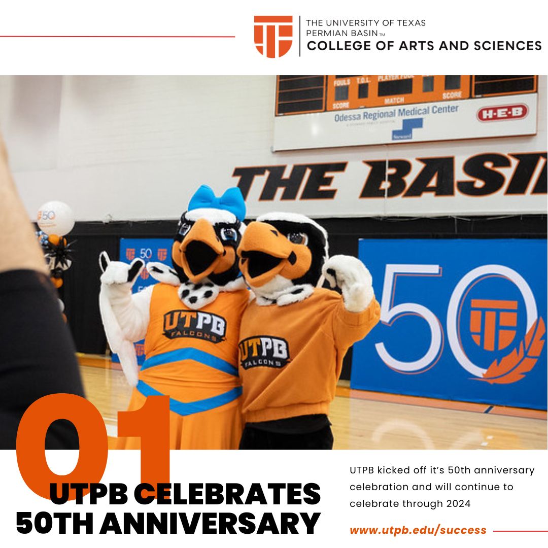 UTPB Celebrates 50th Anniversary. UTPB kicked off it's 50th anniversary celebration and will continue to celebrate through 2024