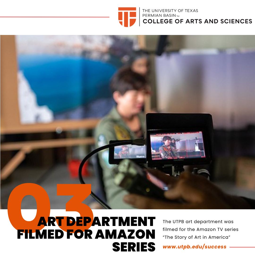 Art Department Filmed For Amazon Series. The UTPB art department was filmed for the Amazon TV series "The story of Art in America.