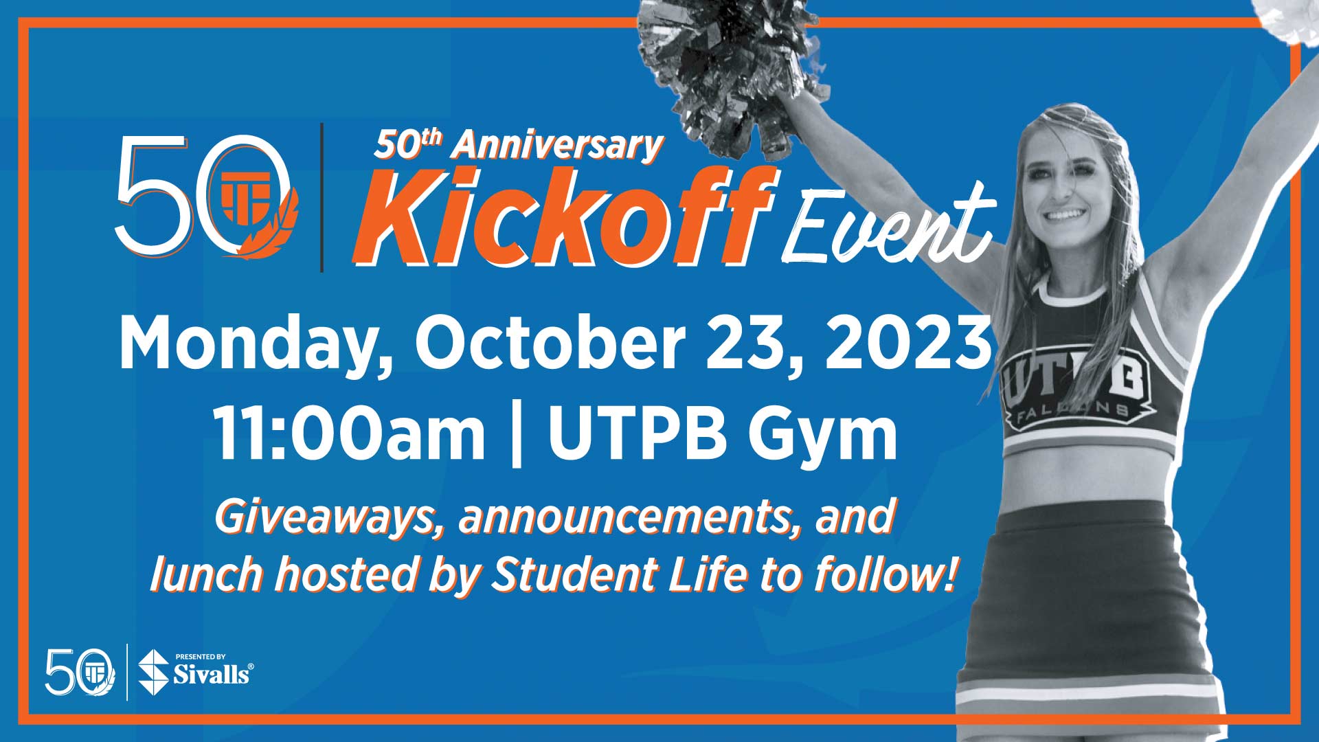 email flyer for 50th anniversary kick off