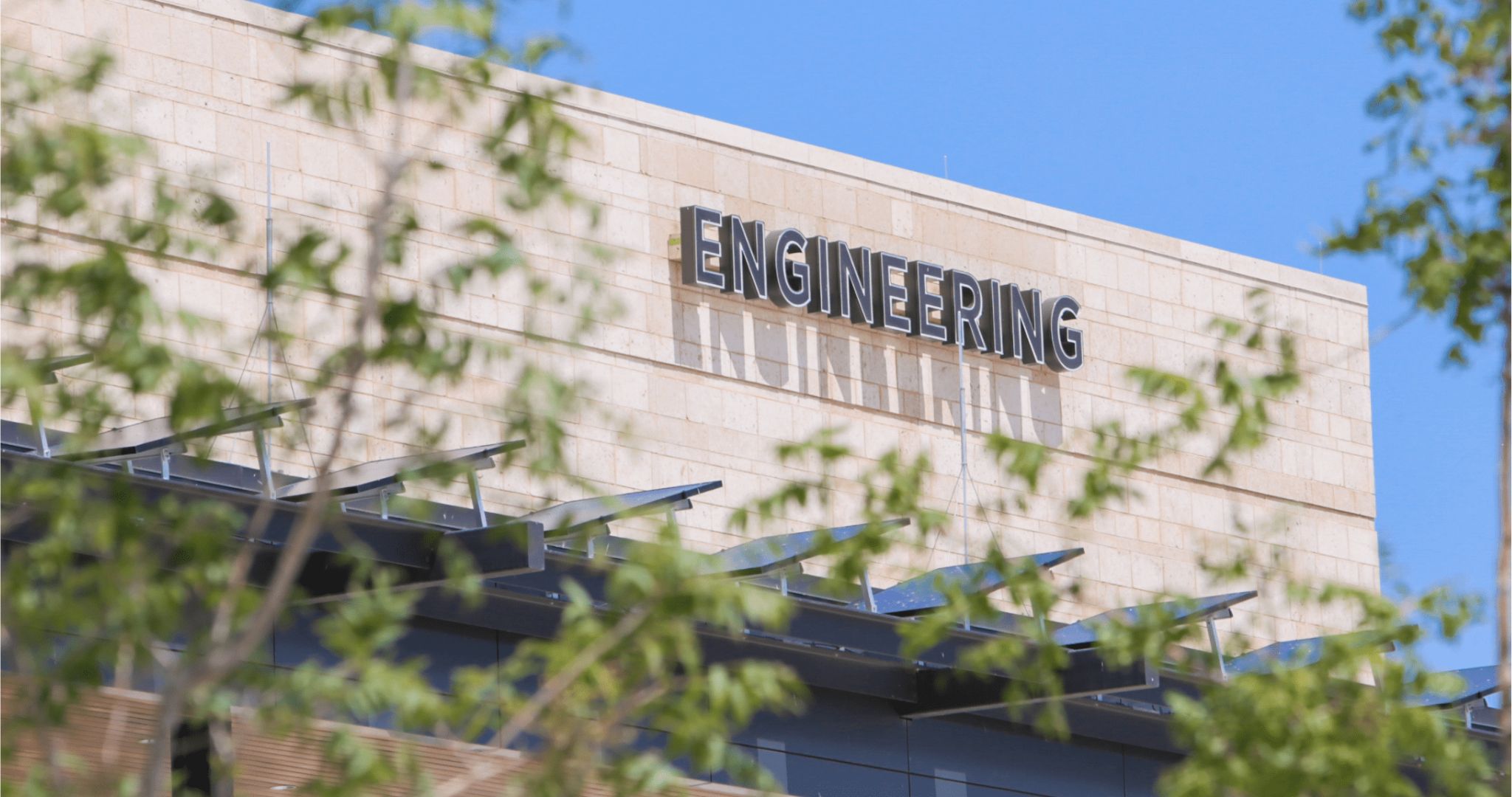 Engineering Building Sign that reads "ENGINEERING"