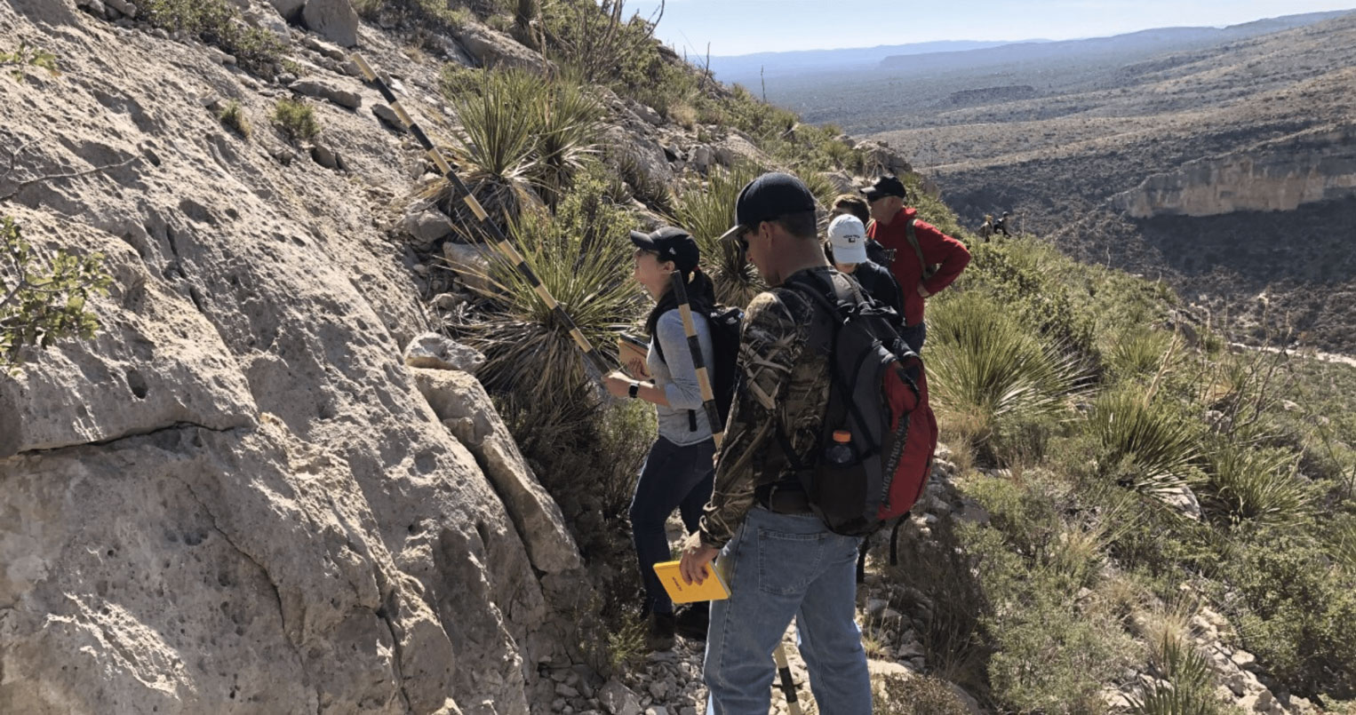 Students on a hike