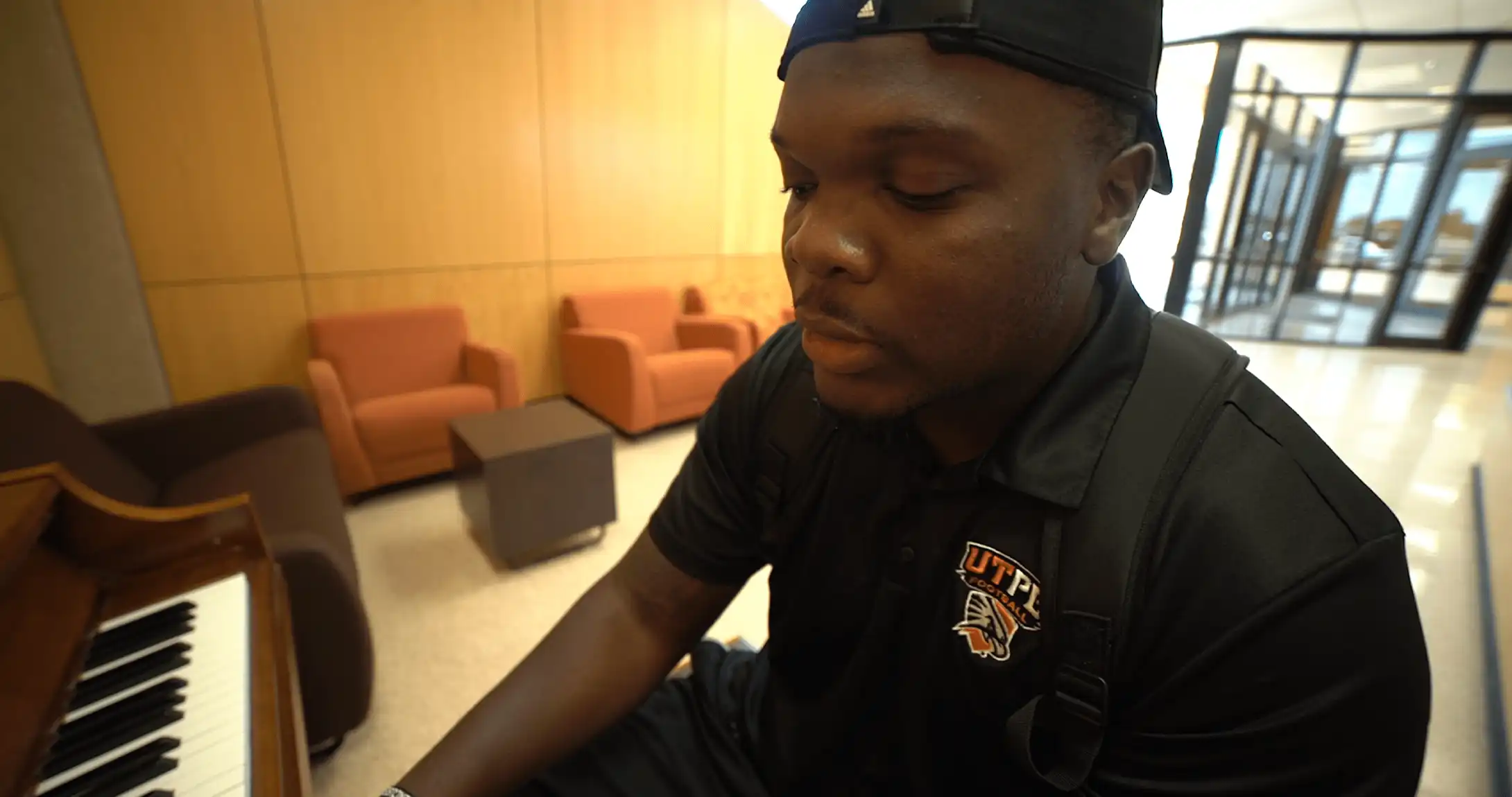Johnson paying piano