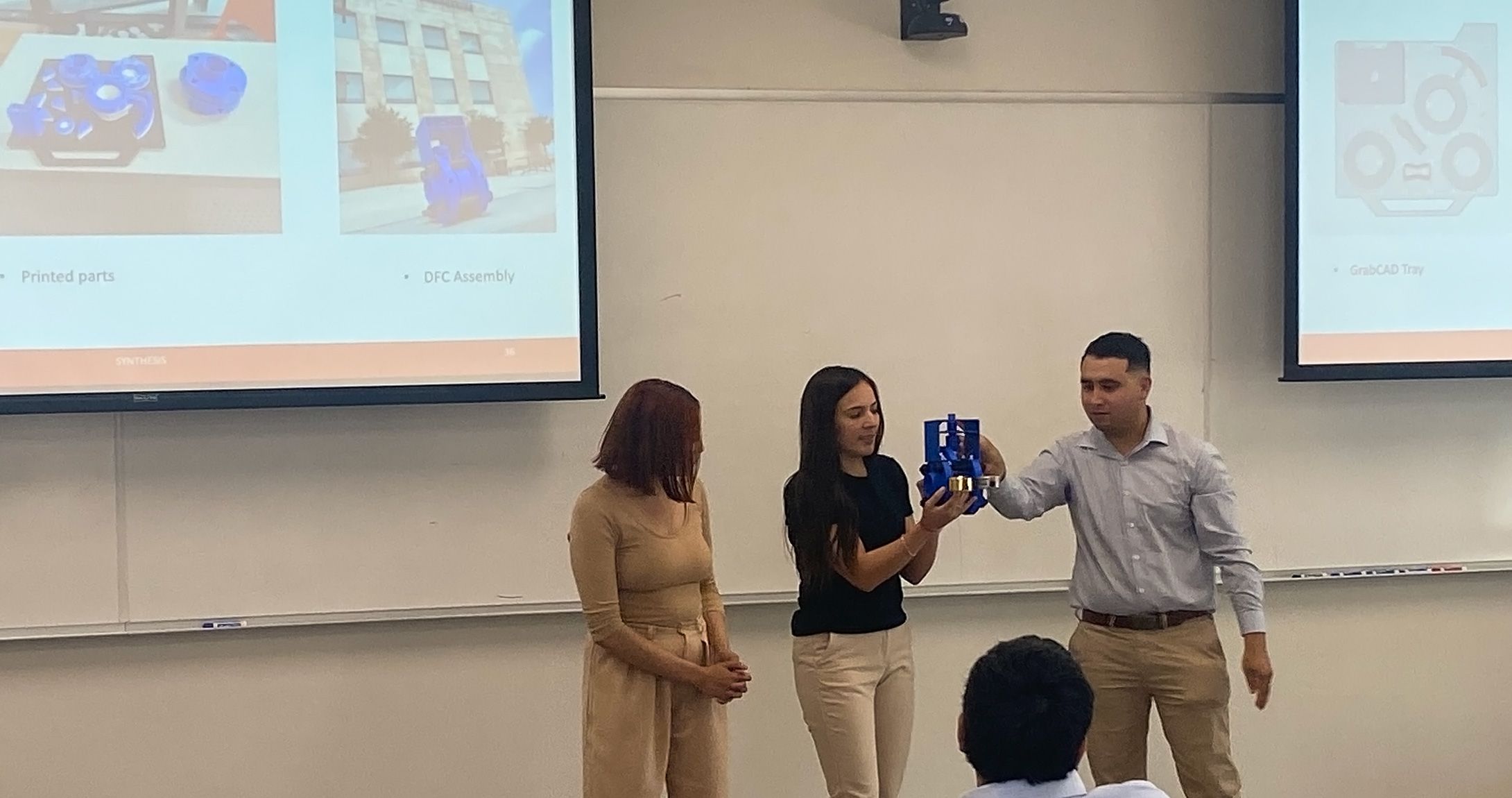 Mechanical Students presenting their project