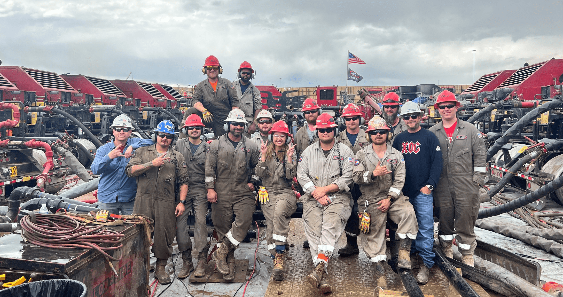 Meinar Sheila with coworkers at her internship site