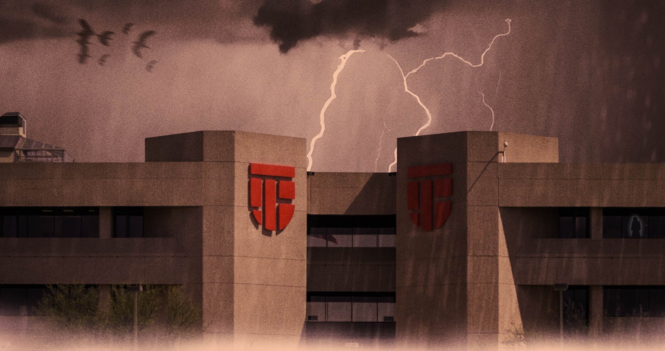 Photo of spooky Mesa Building
