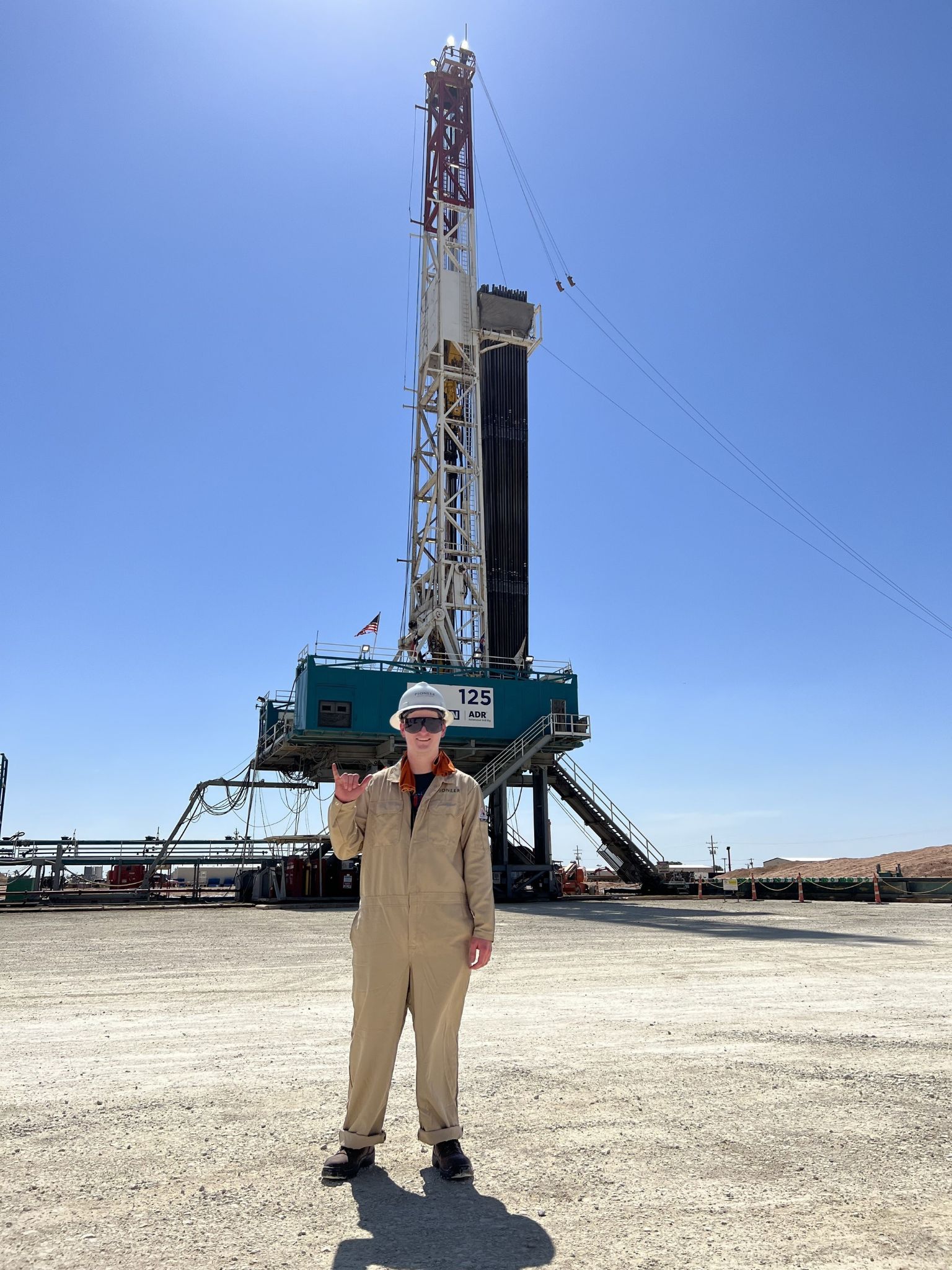 Nolan Hines with an Oil Rig