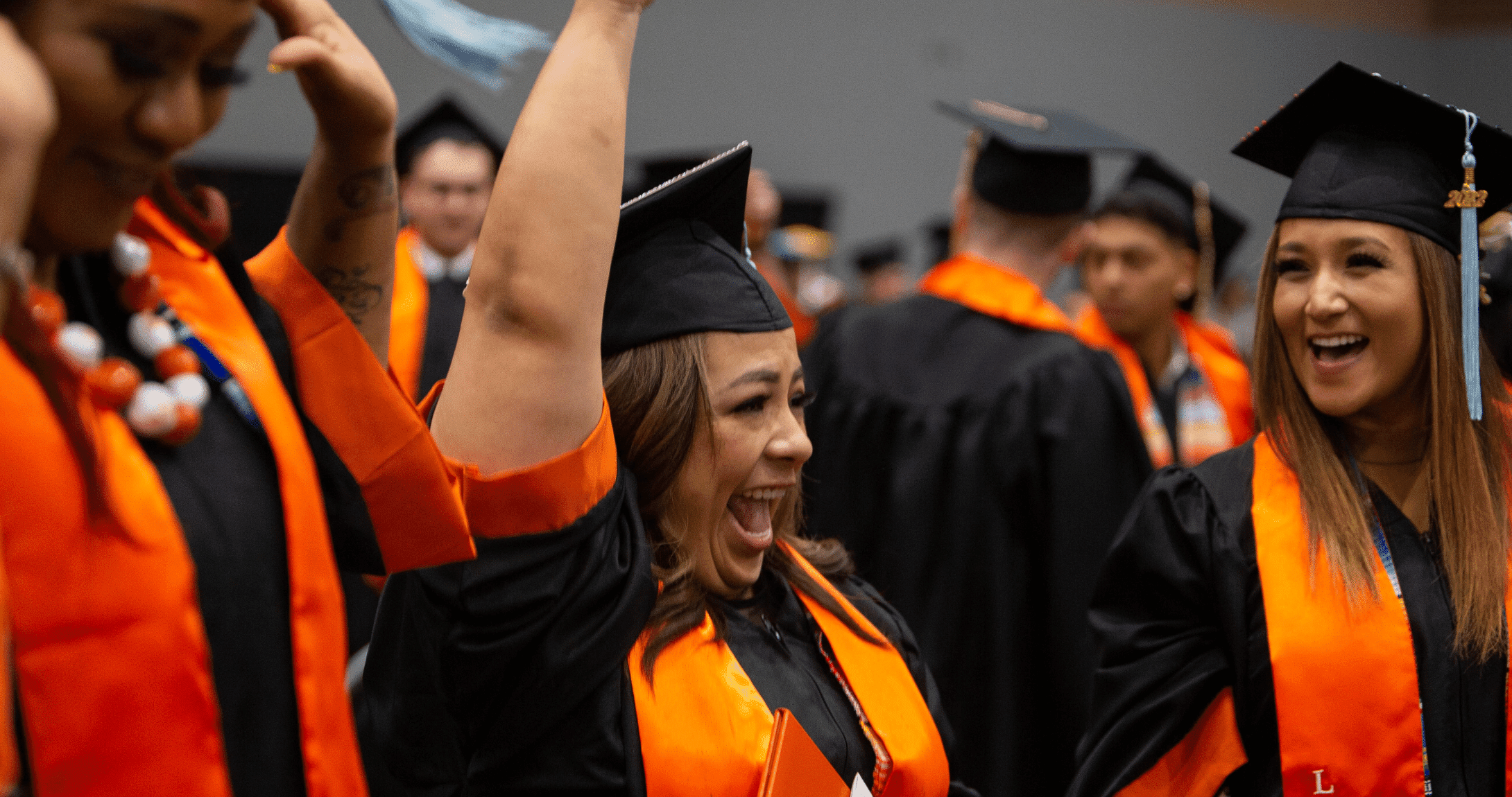 UTPB graduates cheering